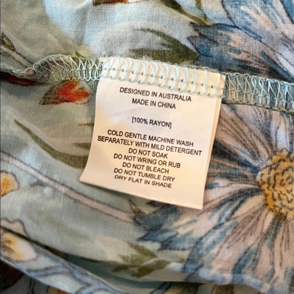 ABEL THE LABEL blue floral high low dress | size medium - Picture 7 of 8